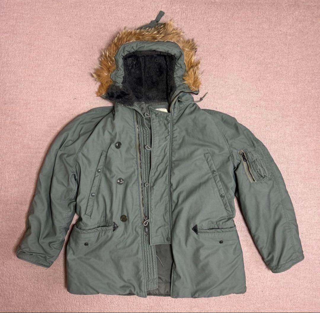 N-3B フライトジャケット サイズL 米軍実物 70s