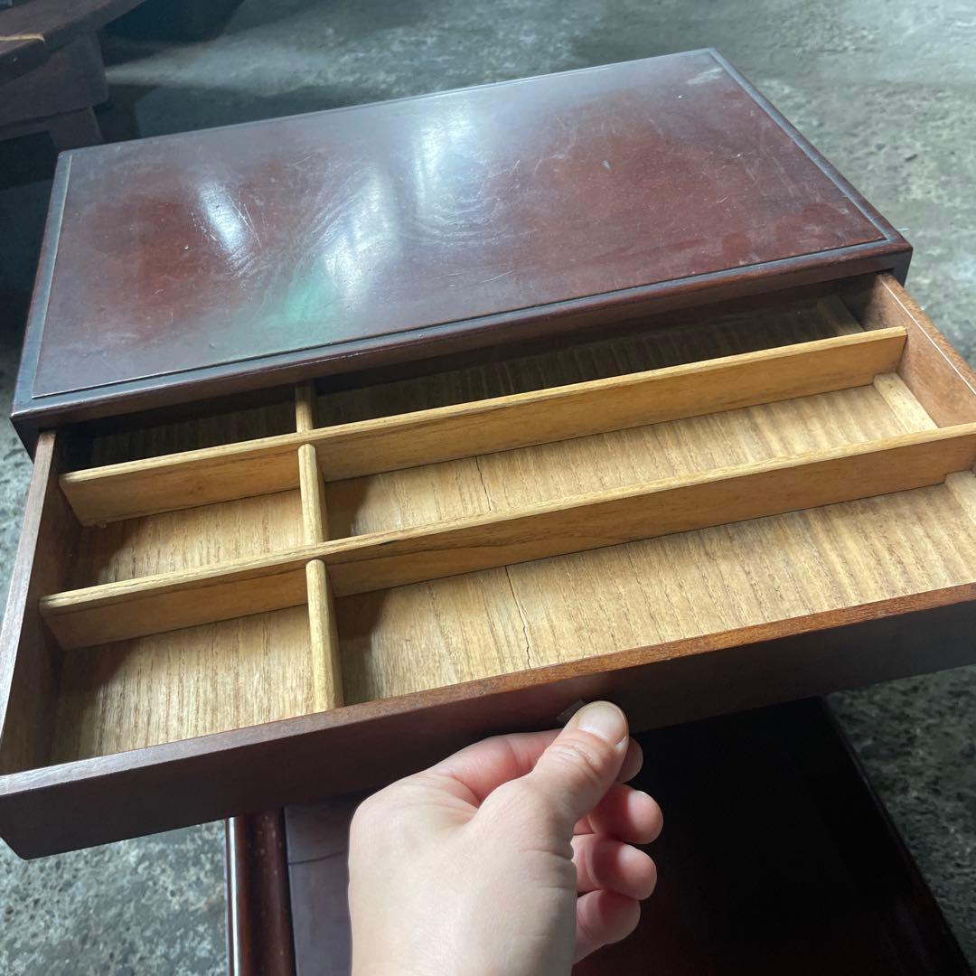 薬屋さんで使っていた道具箱　古道具　小引き出し
