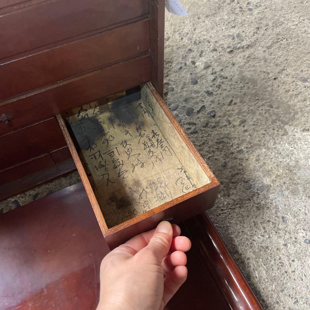 薬屋さんで使っていた道具箱　古道具　小引き出し