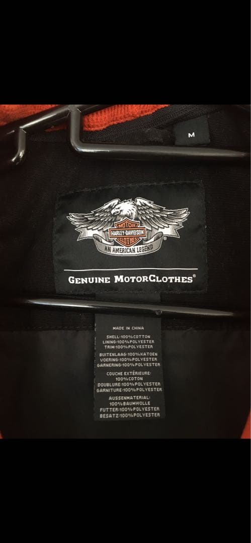 Harley-Davidson ジャケット 黒/オレンジ