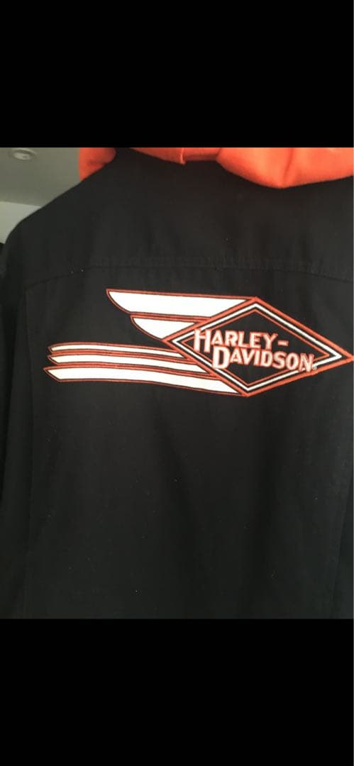 Harley-Davidson ジャケット 黒/オレンジ