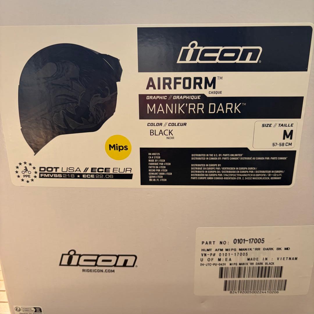 【新品未使用】ICON AIRFORM MIPS マニックRR【サイズＭ】