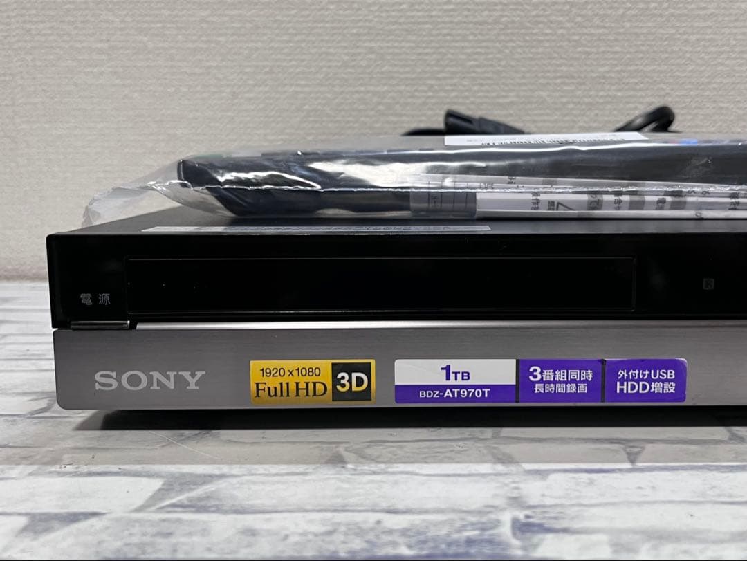 1TB 3番組録画　ソニー　ブルーレイレコーダー　BDZ-AT970T