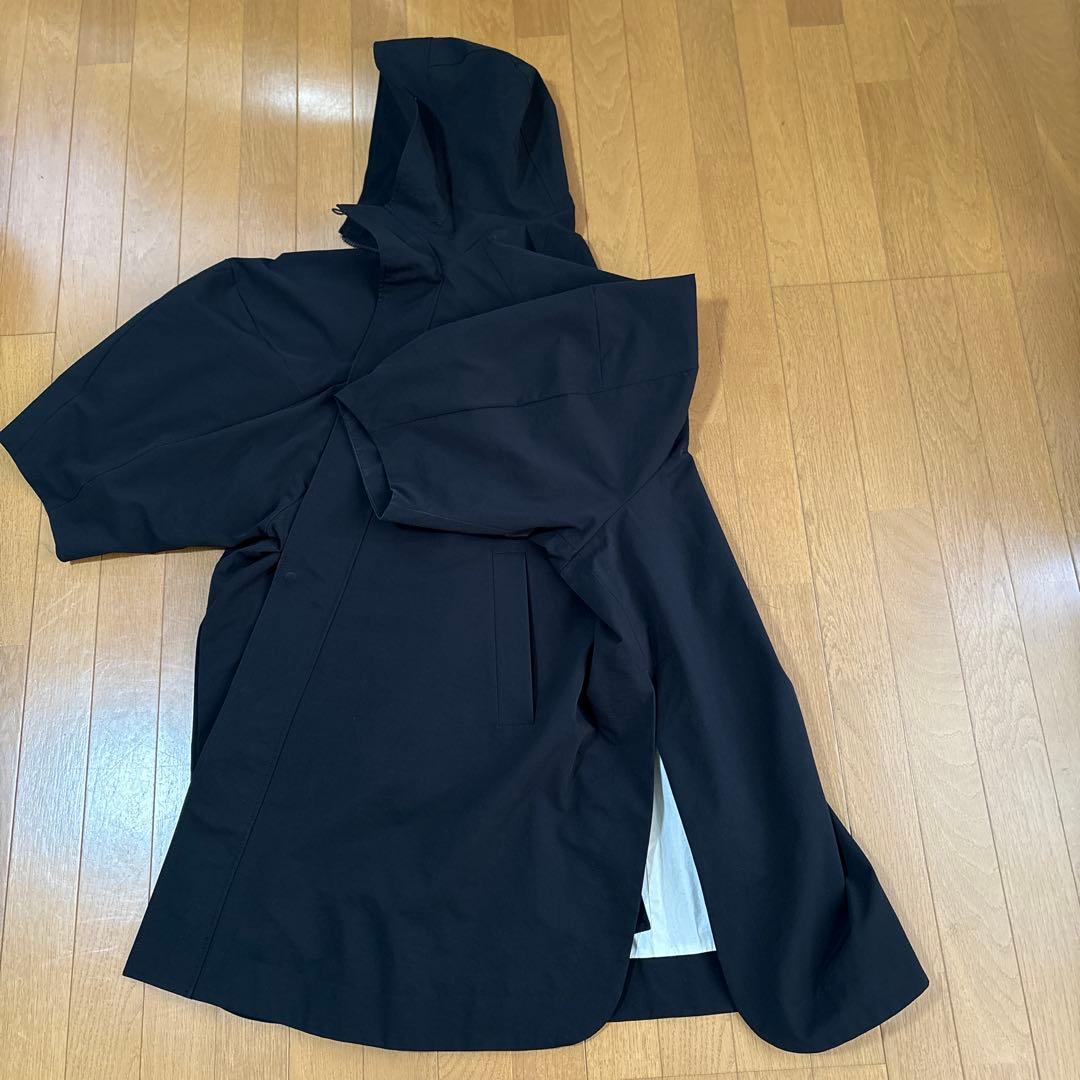 エンフォルド　PEストレッチ BOXフーデットCOAT ブラック　38