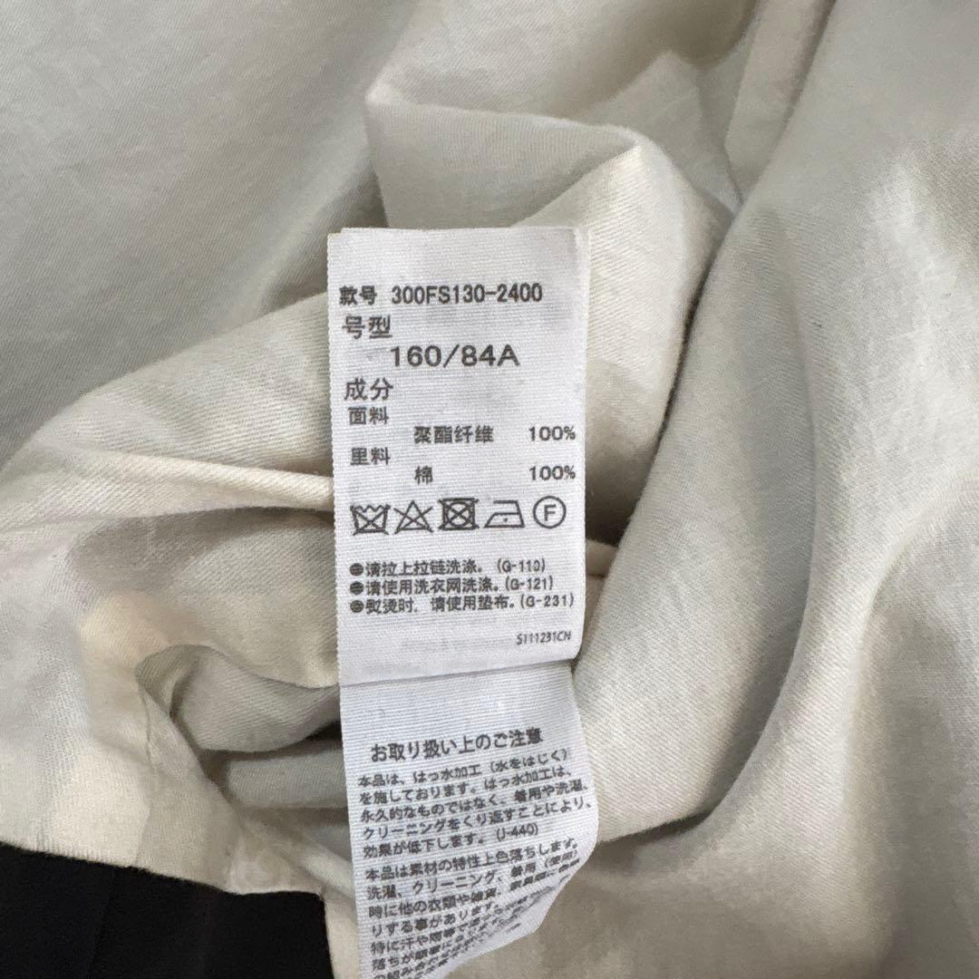 エンフォルド　PEストレッチ BOXフーデットCOAT ブラック　38