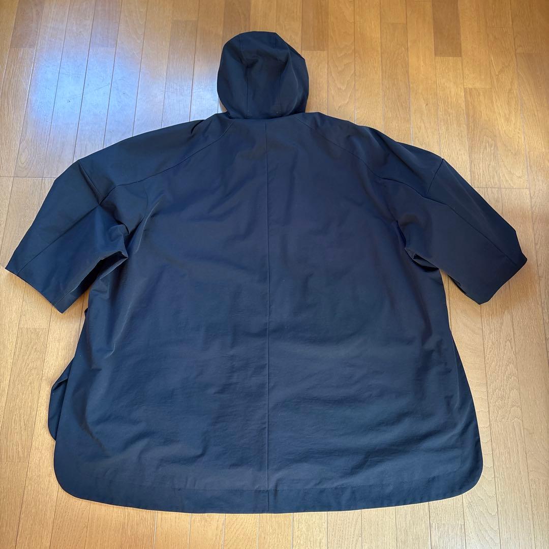 エンフォルド　PEストレッチ BOXフーデットCOAT ブラック　38