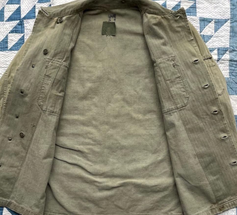 い*い様 第二次世界大戦 40s 米軍 陸軍 ヘリンボーンツイルジャケット ヴィ