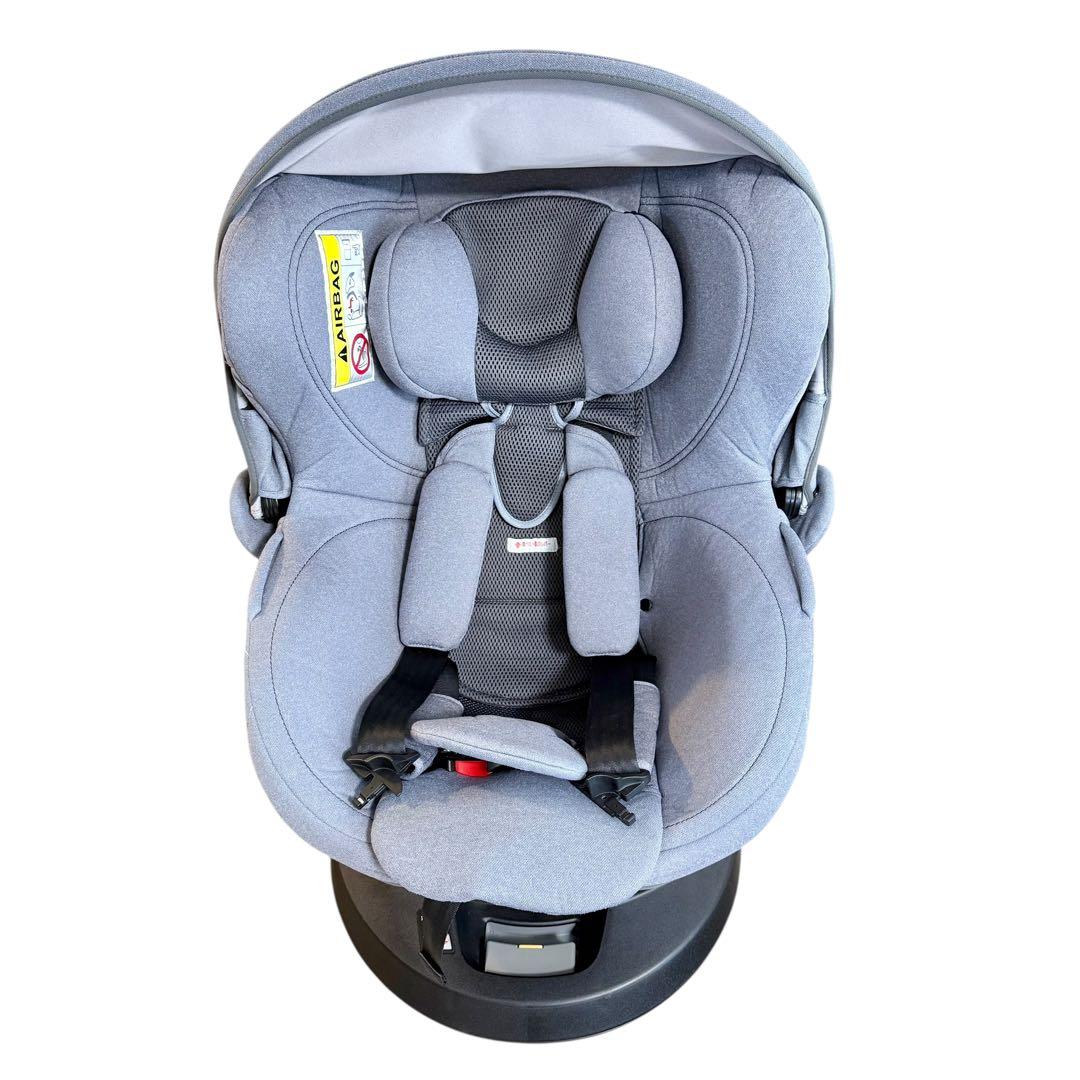 【美品/ISOFIX】エールベベ クルット4i プレミアム ナチュラルグレー