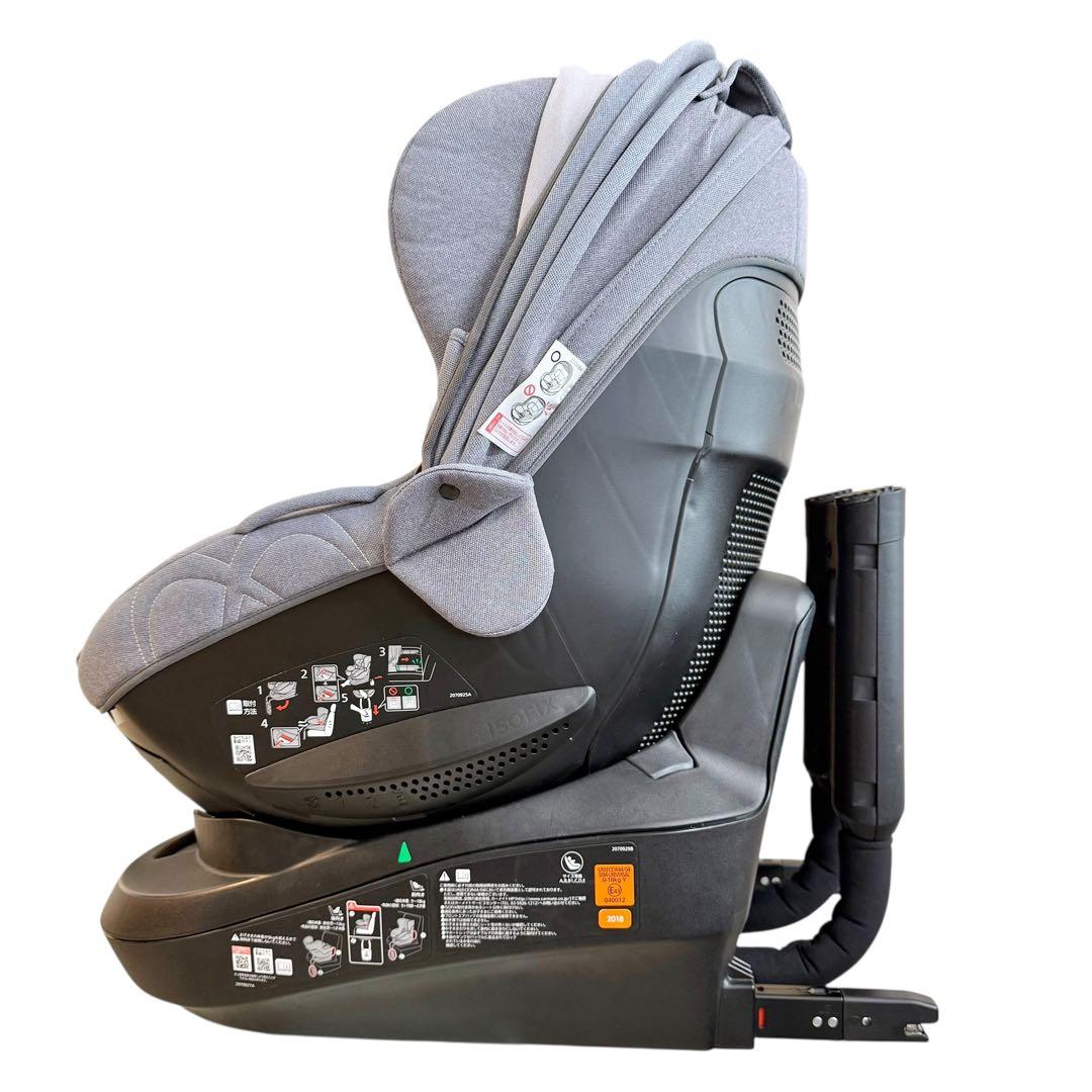 【美品/ISOFIX】エールベベ クルット4i プレミアム ナチュラルグレー