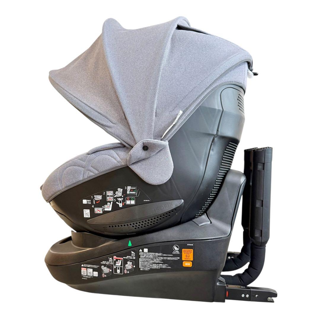 【美品/ISOFIX】エールベベ クルット4i プレミアム ナチュラルグレー