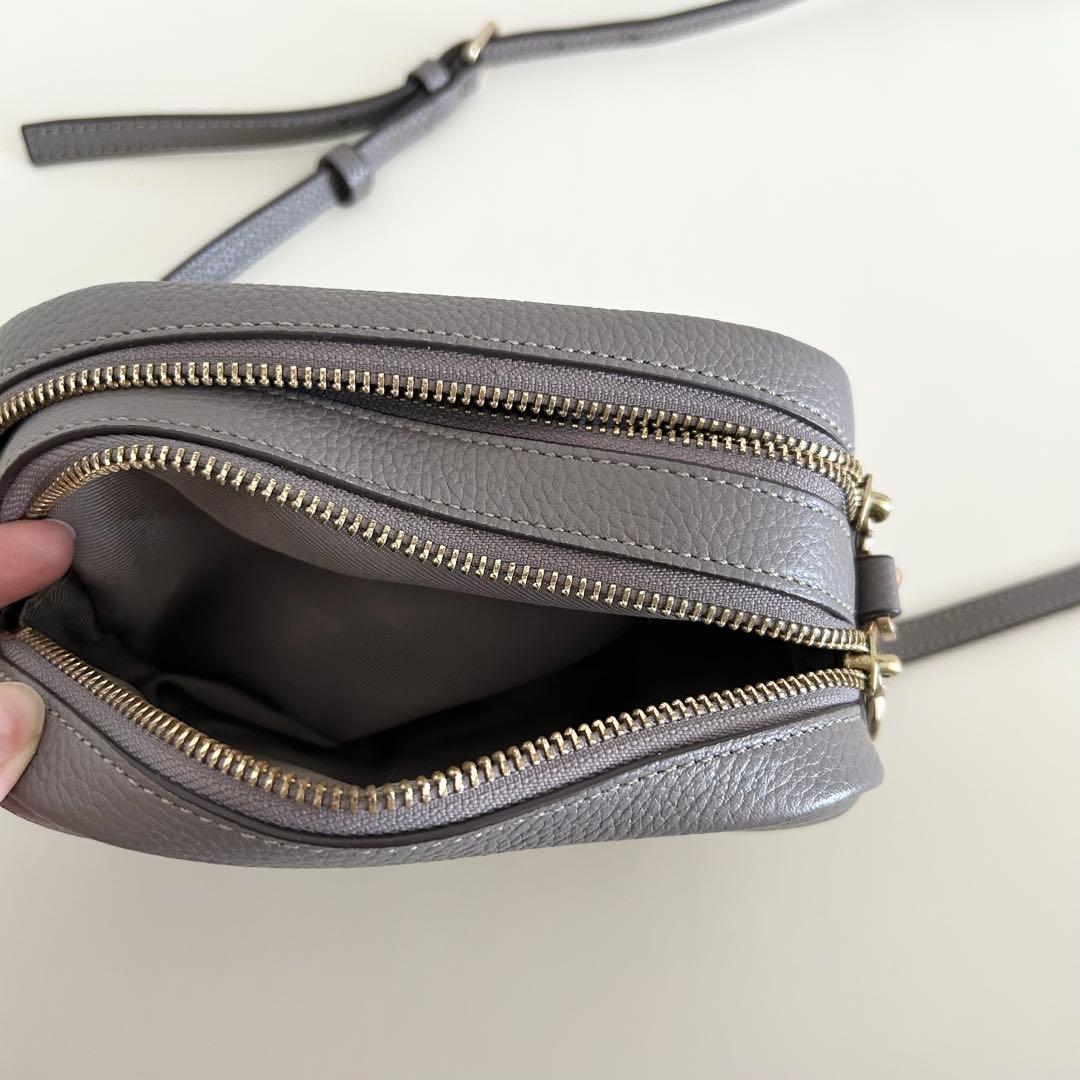 TORY BURCH トリーバーチ グレー ペリーボンベ　ミニバッグ