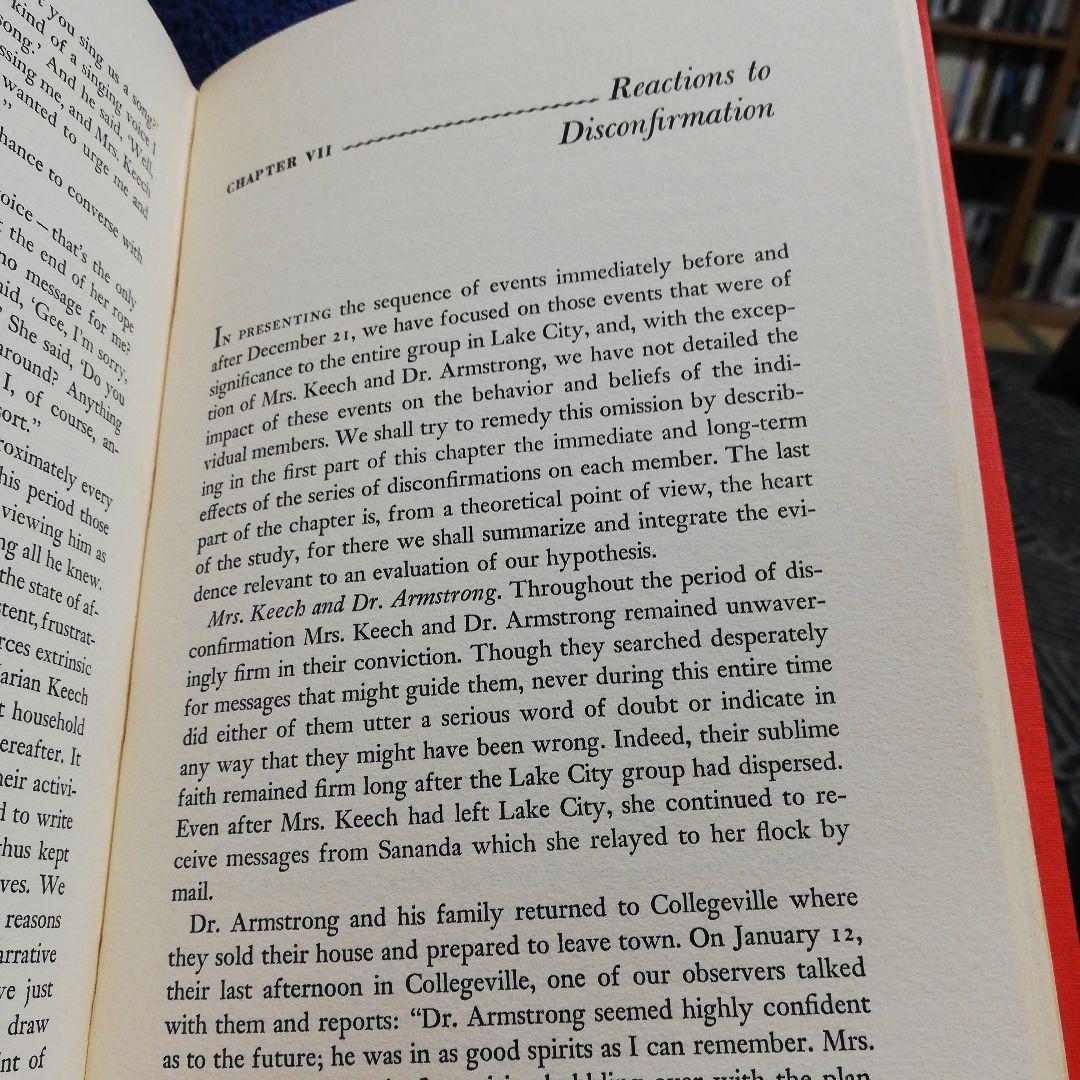 洋書 When Prophecy Fails by Leon Festinger