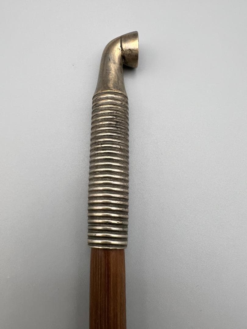 【海】レア煙管　キセル　巻き線文　細密手彫　細工　アンティーク　約66g