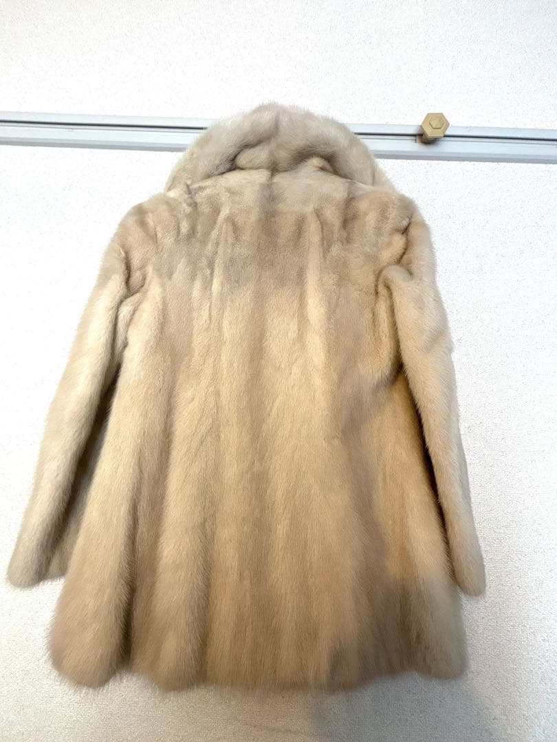 本物毛皮 リアルファーコート 天然毛皮 ラビット系 茶系 ボリューム◎