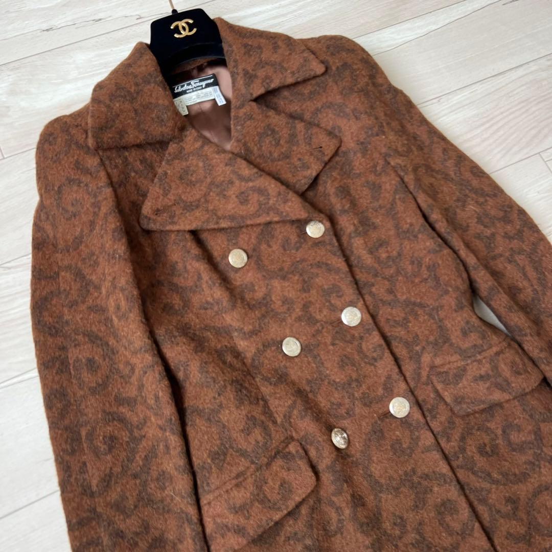 Salvatore Ferragamo ロングコート　アルパカ　着丈133cm