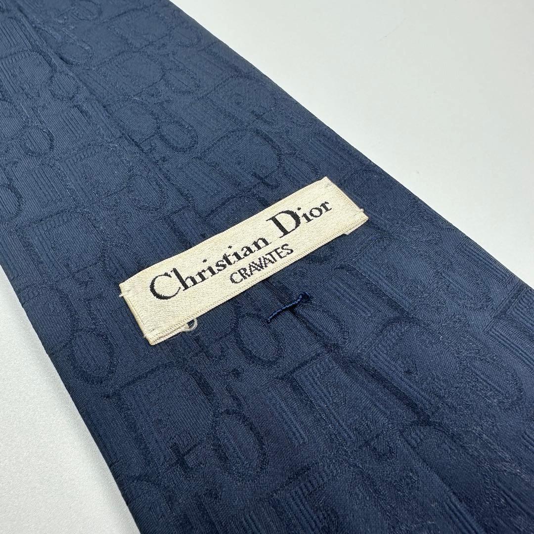 ✨️美品✨️ Christian Dior ネクタイ トロッター ロゴ ネイビー