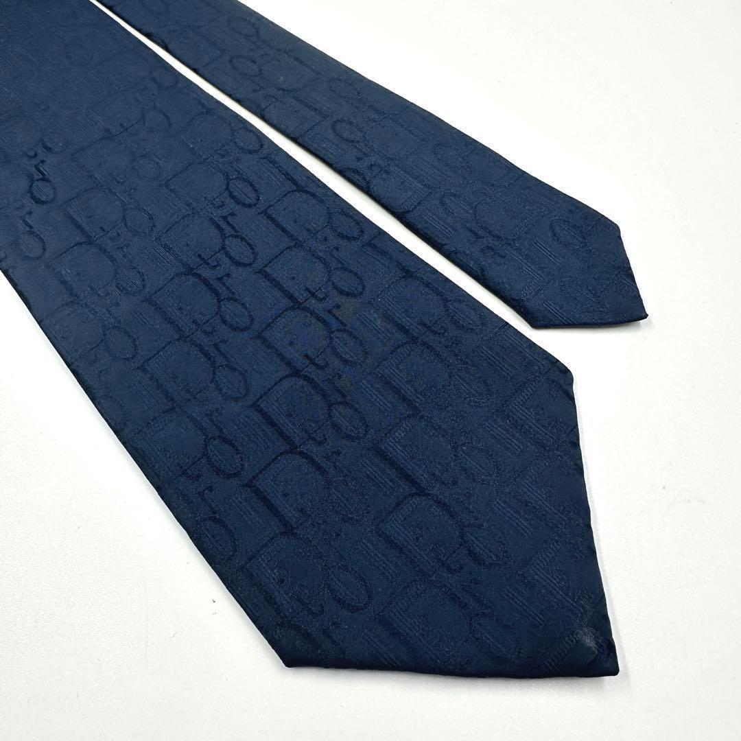 ✨️美品✨️ Christian Dior ネクタイ トロッター ロゴ ネイビー
