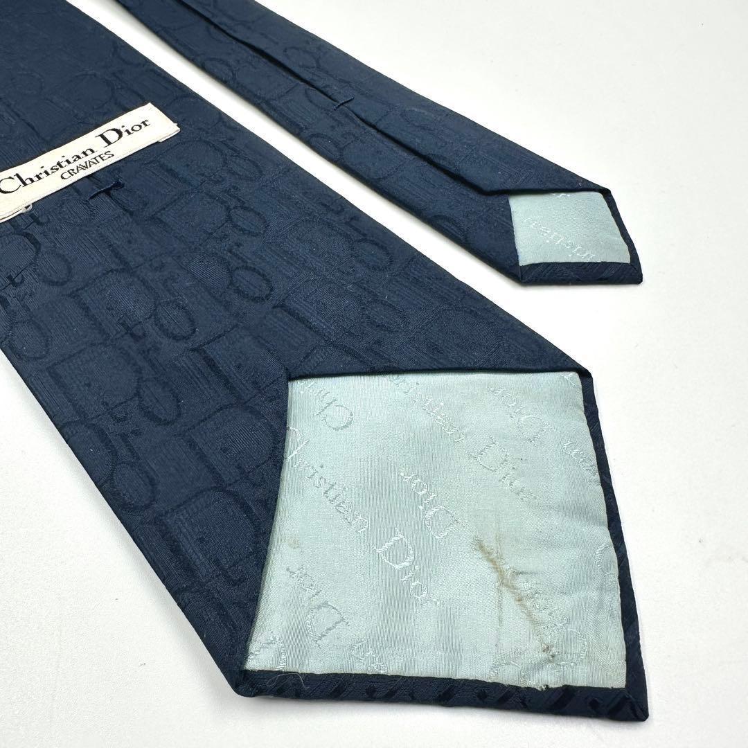 ✨️美品✨️ Christian Dior ネクタイ トロッター ロゴ ネイビー
