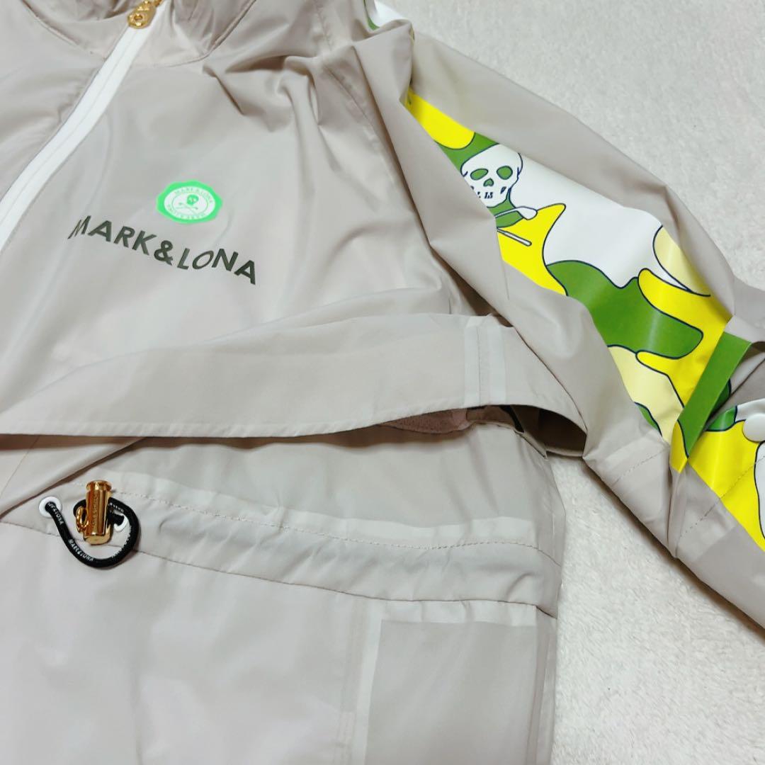 極美品　2024 マークアンドロナ 2WAY レインワンピース 　迷彩　フード