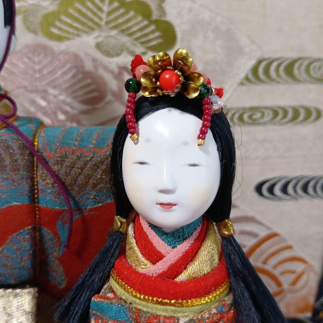雛人形 立ち雛 お雛様 ハンドメイド 手作り 古布 縮緬