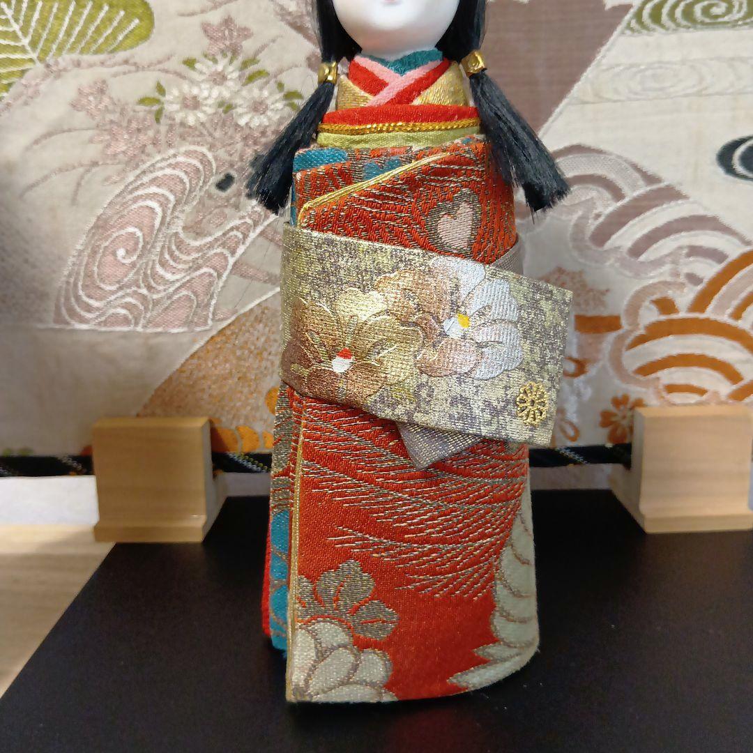 雛人形 立ち雛 お雛様 ハンドメイド 手作り 古布 縮緬
