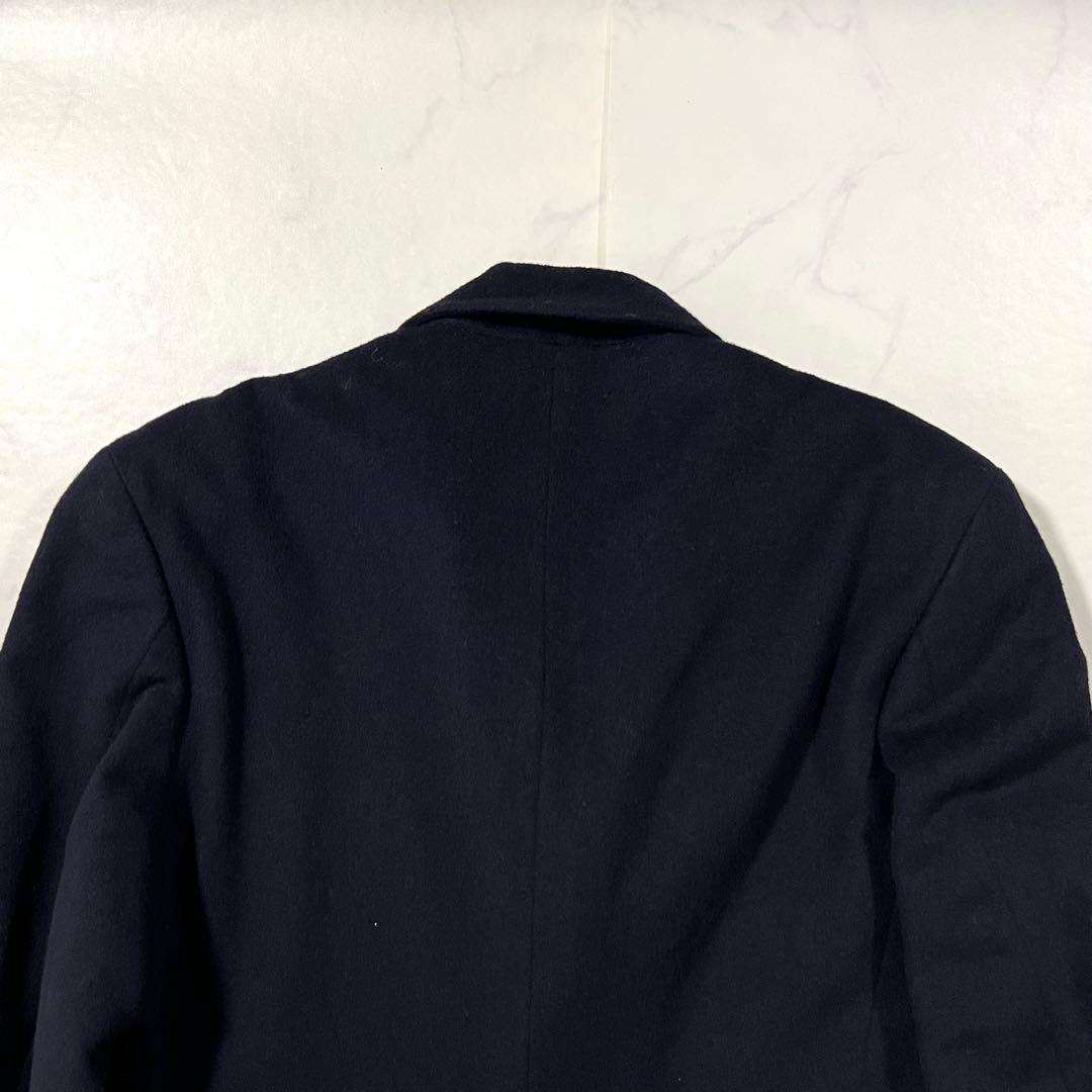 ラルフローレン チェスターコート ロング ネイビー ウール 比翼ボタン M相当