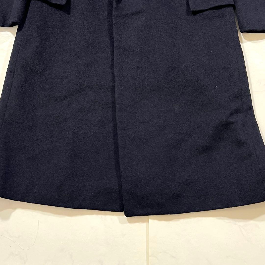 ラルフローレン チェスターコート ロング ネイビー ウール 比翼ボタン M相当