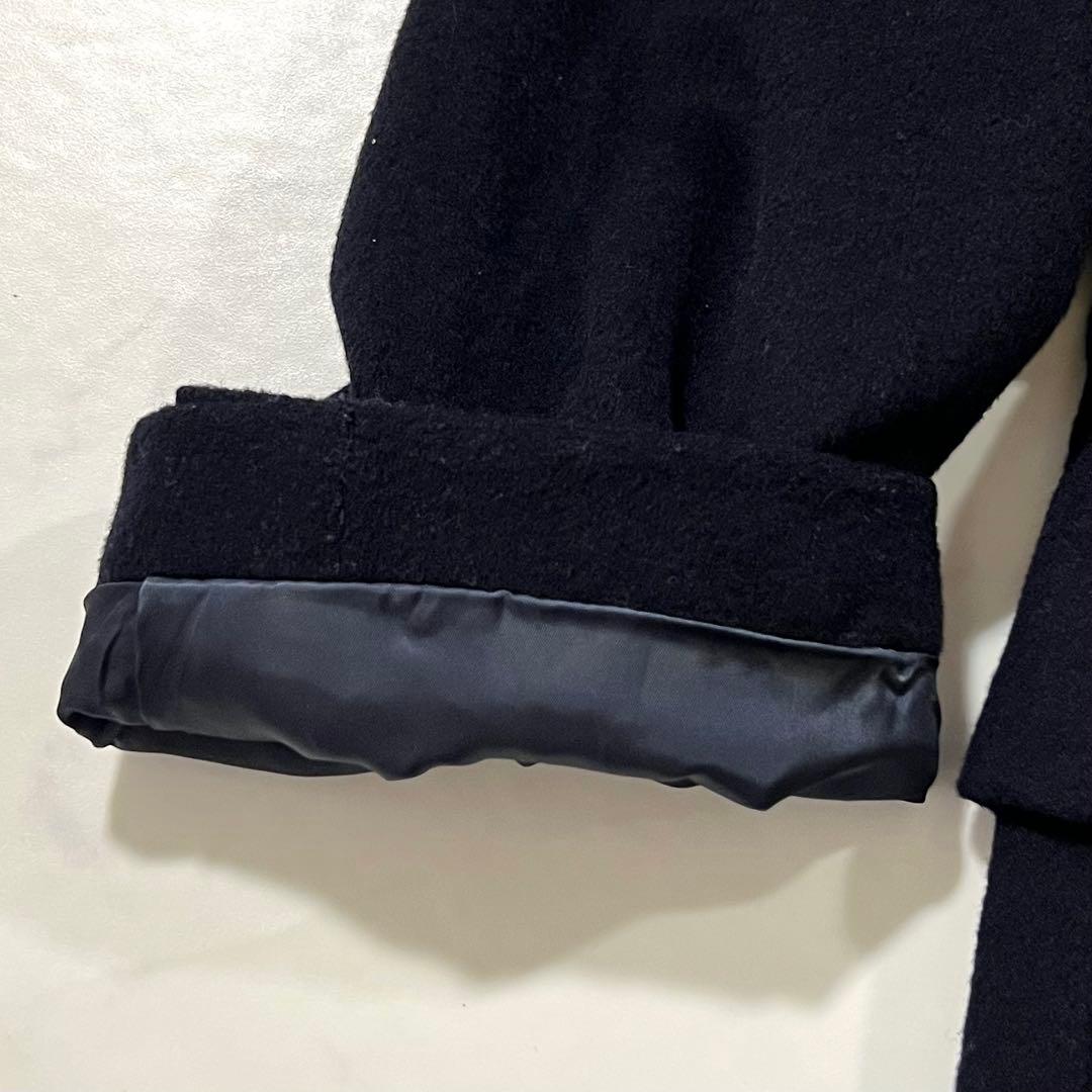 ラルフローレン チェスターコート ロング ネイビー ウール 比翼ボタン M相当