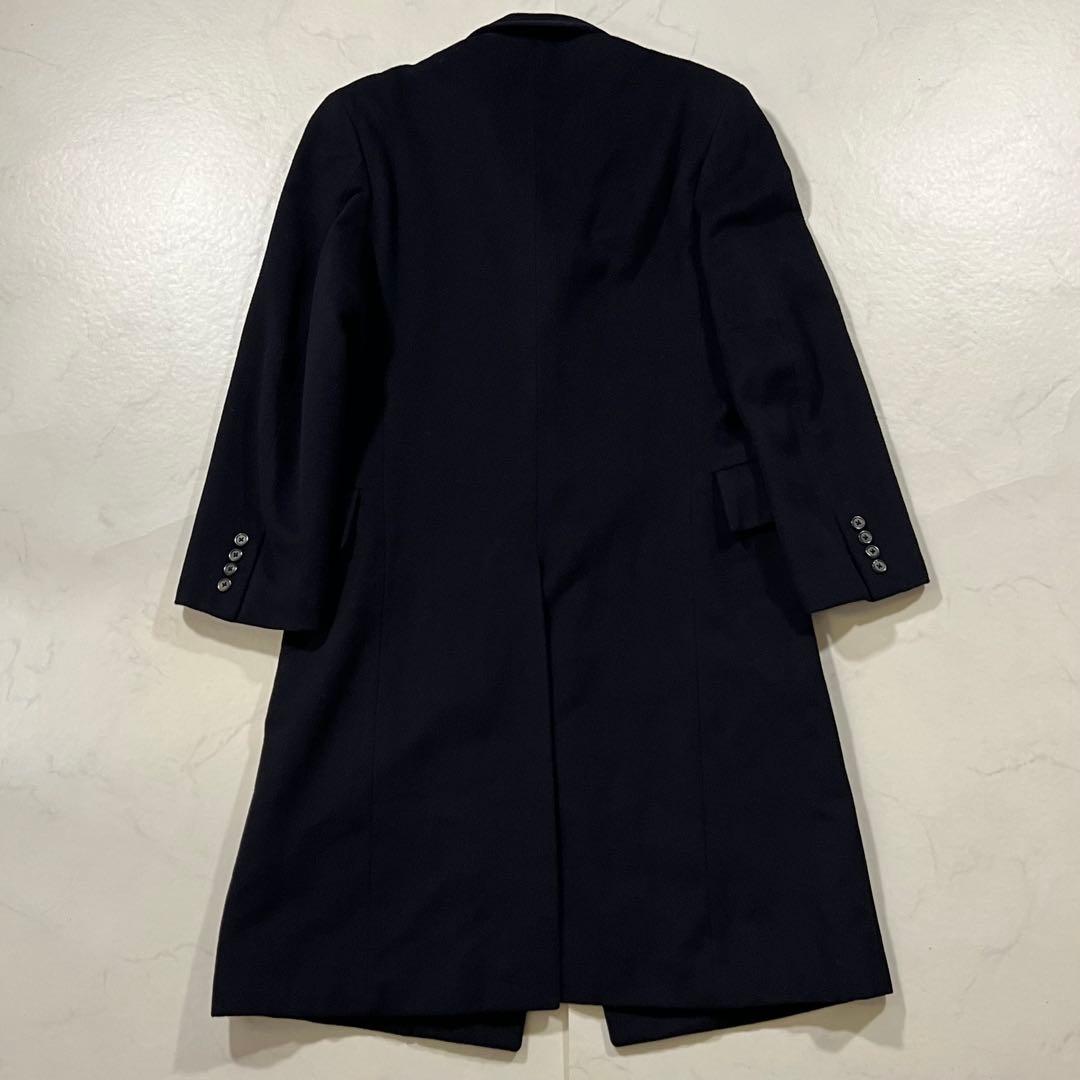 ラルフローレン チェスターコート ロング ネイビー ウール 比翼ボタン M相当