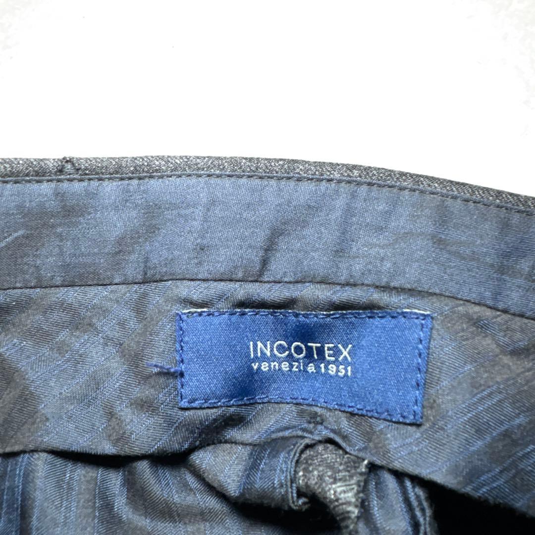 38 美品　秋冬　インコテックス　スラックス　グレー　42 ウール