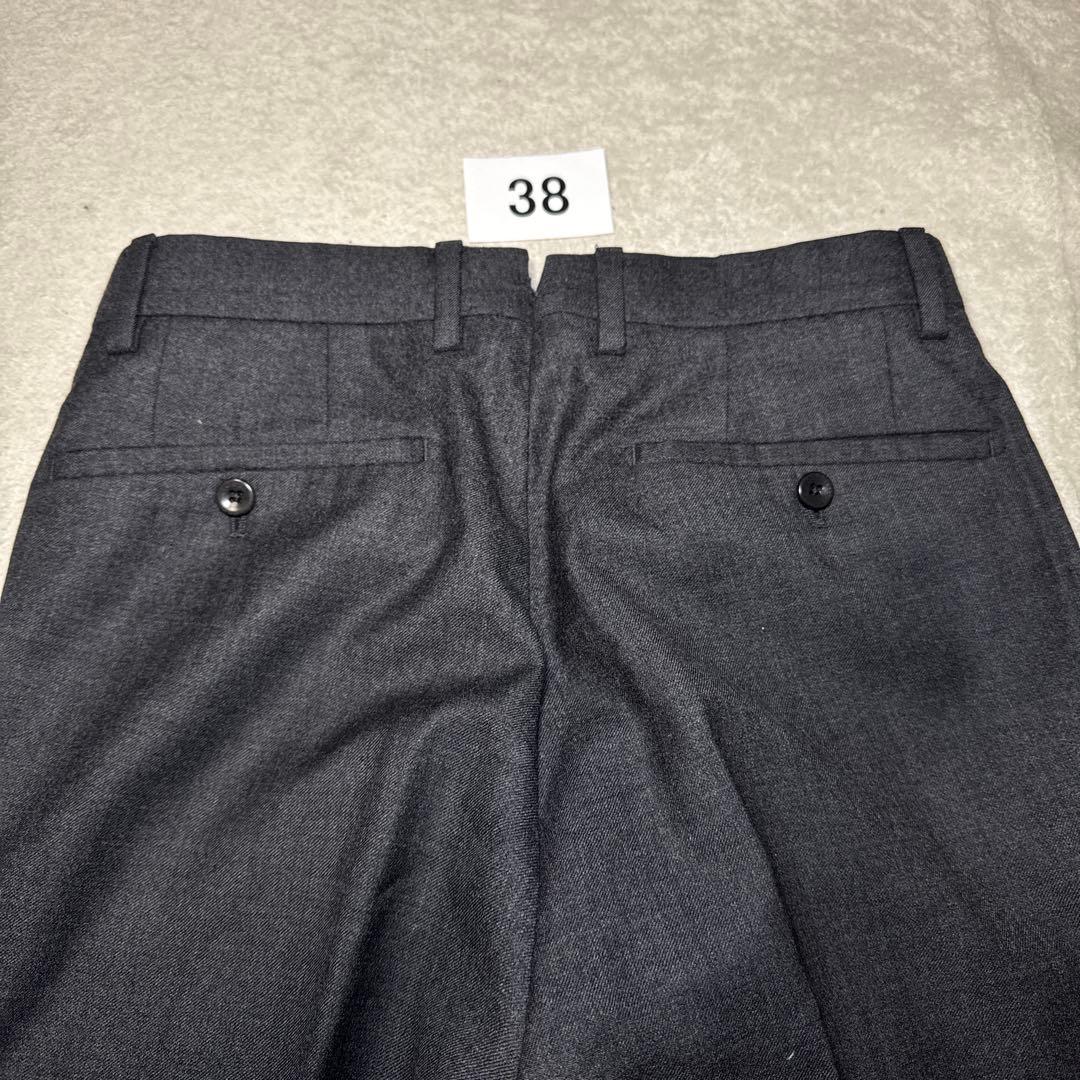38 美品　秋冬　インコテックス　スラックス　グレー　42 ウール