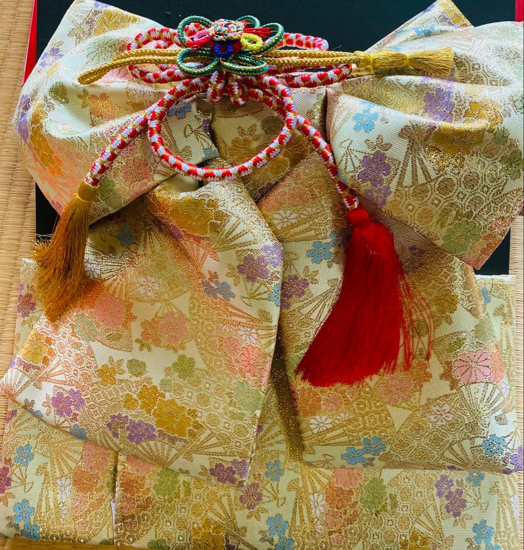 七五三　帯　作り帯　ハコセコセット　ゴールド系　桜模様　草履　７歳　新品　美品