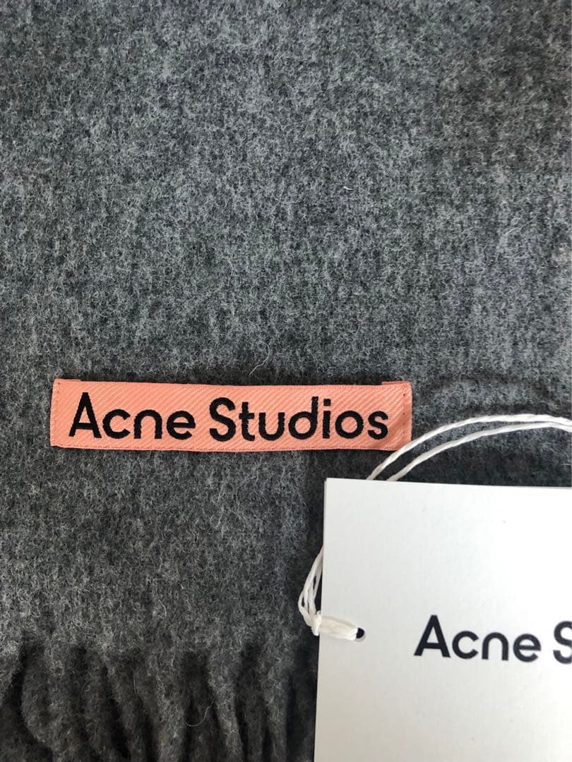【新品未使用】ACNE STUDIOS200×70大判マフラー・ストール グレー