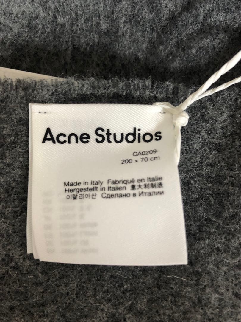 【新品未使用】ACNE STUDIOS200×70大判マフラー・ストール グレー