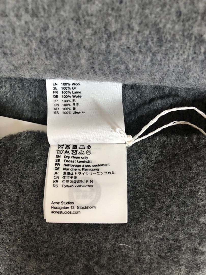 【新品未使用】ACNE STUDIOS200×70大判マフラー・ストール グレー