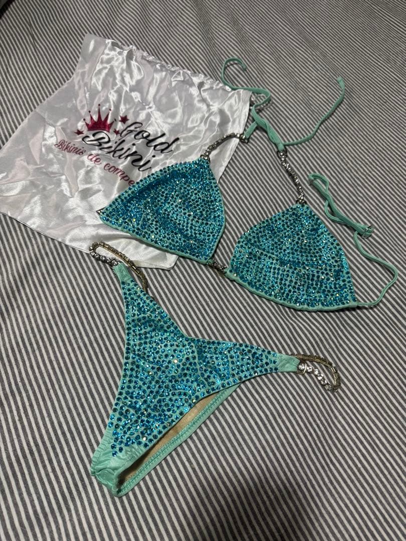 ビーズ装飾 大会ビキニ gold bikini FWJ