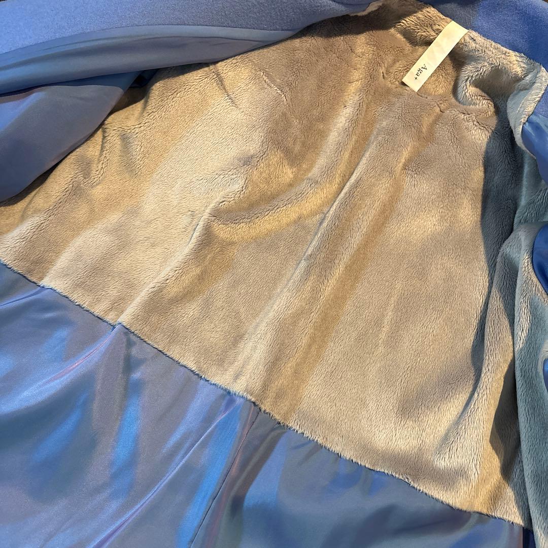 極美品！ヤマダヤ　Age+ ブルー コクーンコート