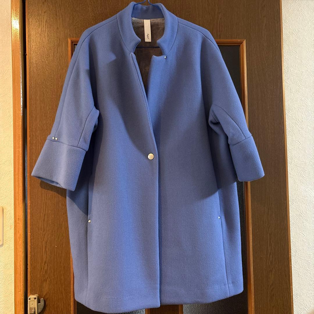 極美品！ヤマダヤ　Age+ ブルー コクーンコート