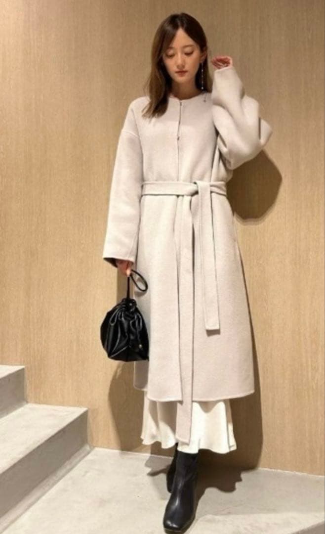 FRAY I.D カシミヤ混BALLIリバーコート IVR サイズ0