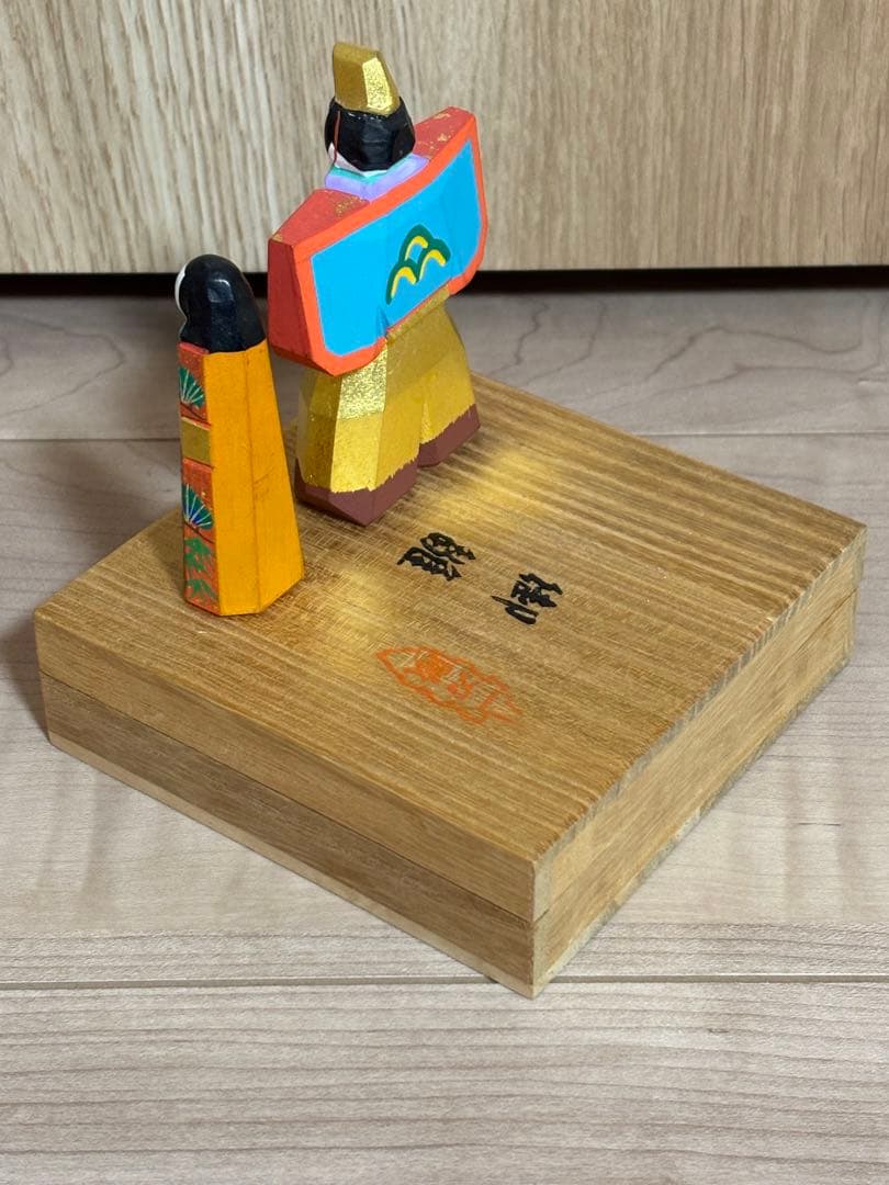 【最終値下げ】奈良一刀彫 神泉作 立雛 お雛様 お内裏様 雛人形 工芸品