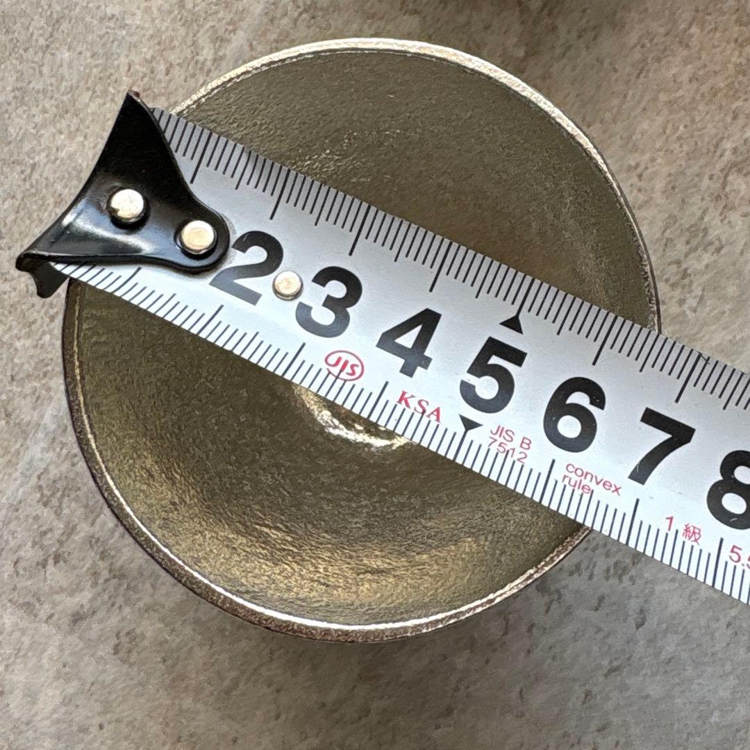 能作 錫（すず）製 お猪口 ぐい飲み シルバー 2個と金箔2個　本体のみ