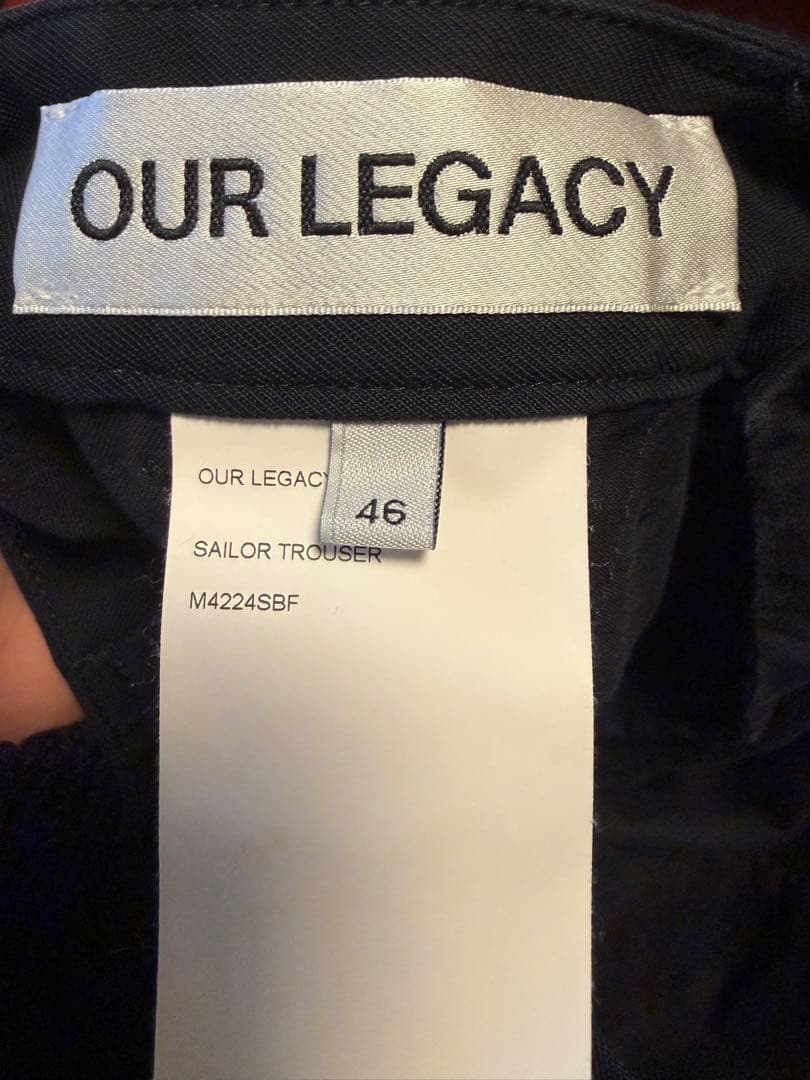【タグ付】OUR LEGACY Sailor Trouser Black 46