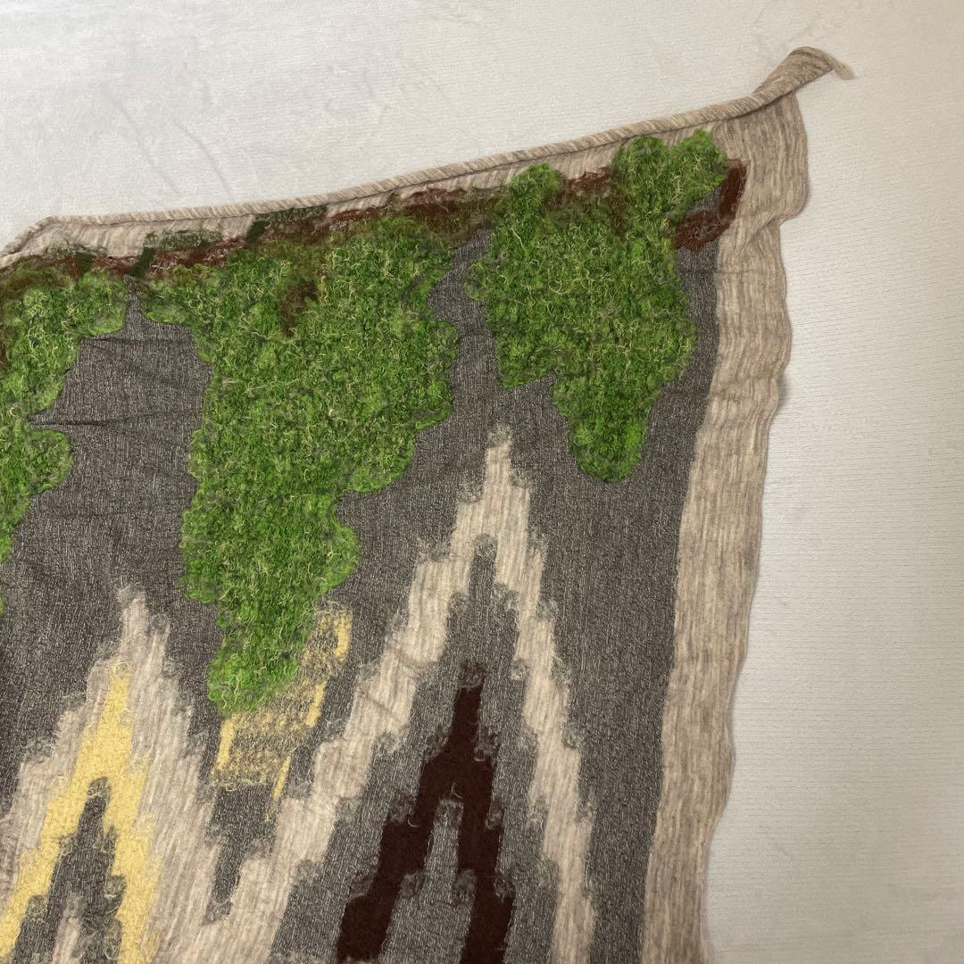 KAPITAL 木のモチーフ ストール グレー系