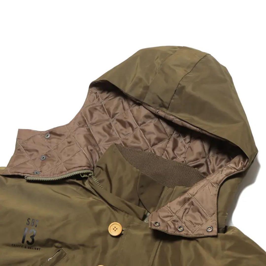 ODD MILITARY-JKT カーキ フード付きミリタリージャケット