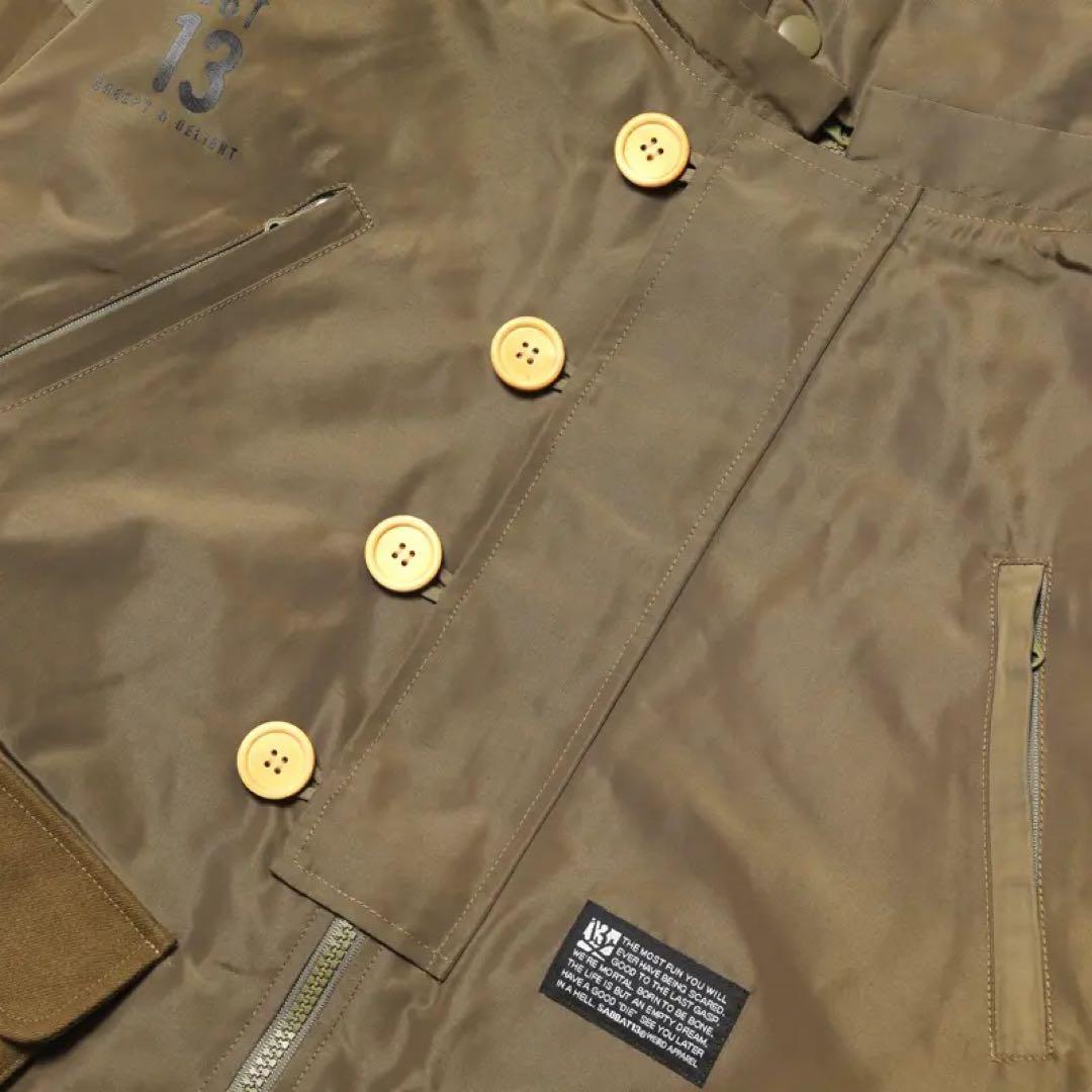 ODD MILITARY-JKT カーキ フード付きミリタリージャケット