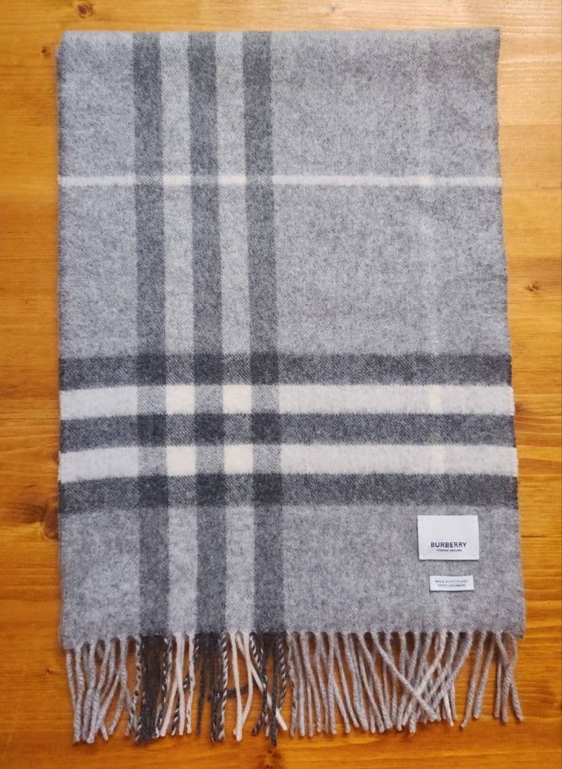 バーバリーロンドン カシミア100% マフラー チェック BURBERRY