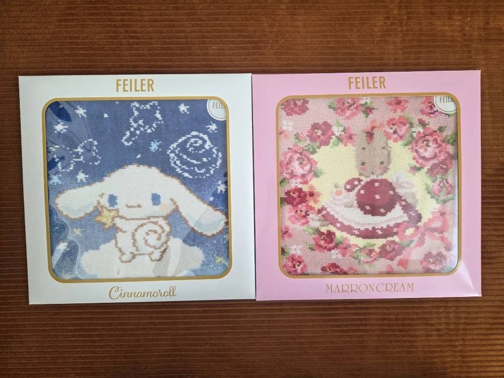 FEILER シナモロール＆マロン・クリーム タオルセット