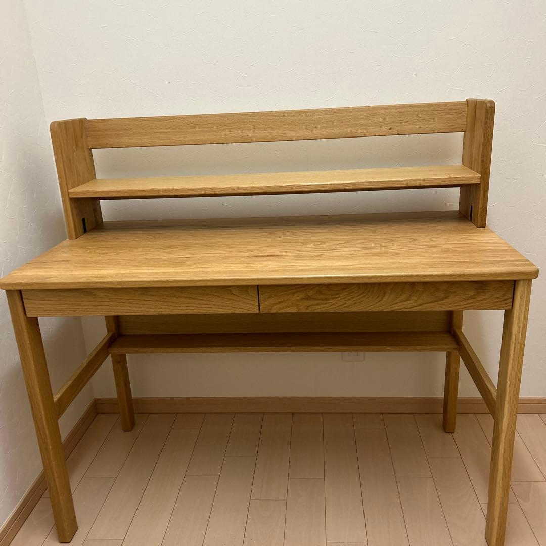 無印良品　オーク無垢材デスク