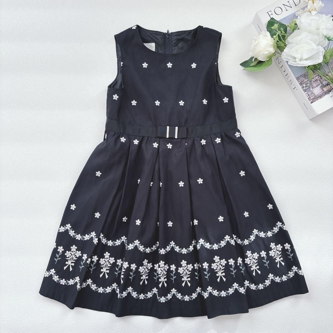 美品♡組曲 120 フォーマル 3点セット ワンピース スーツ 花柄