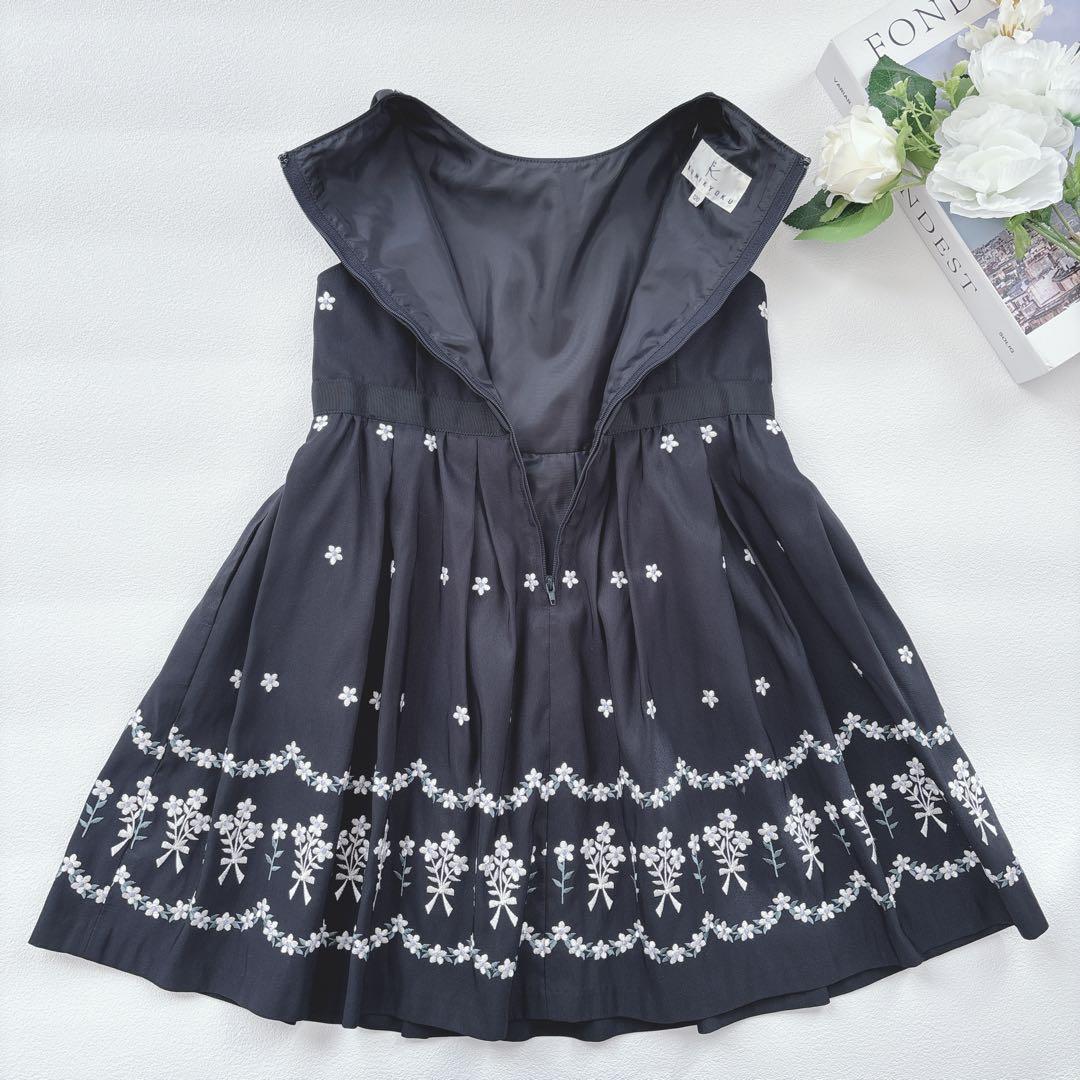 美品♡組曲 120 フォーマル 3点セット ワンピース スーツ 花柄